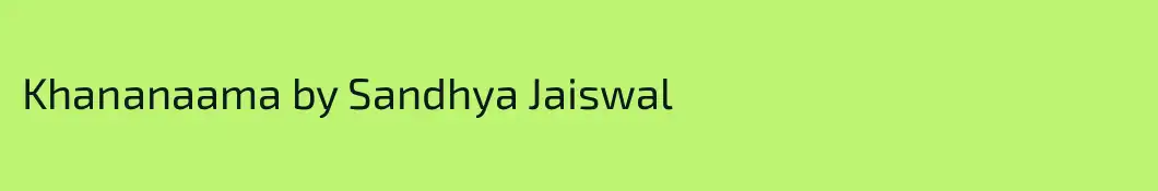 Khananaama by Sandhya Jaiswal